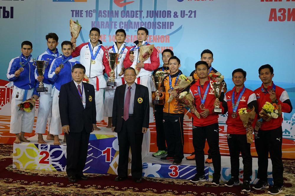 Мужское командное ката на Чемпионате Азии по каратэ WKF 2017